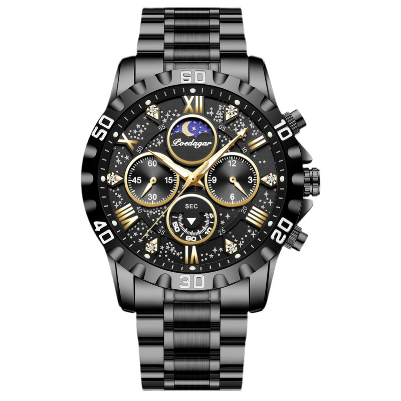 POEDAGAR Luxury Watch for Man Quartz Sports Men Watch Waterproof Luminous Stainless Steel Chronograph Men's Watches Clock Reloj