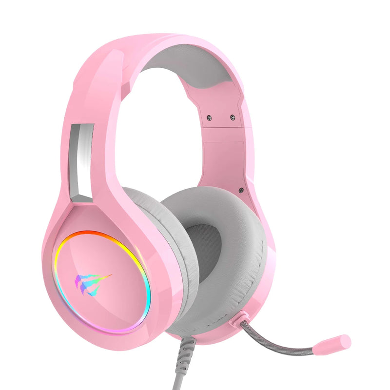 Headset Gamer Havit Gamenote H2232d RGB Rosa