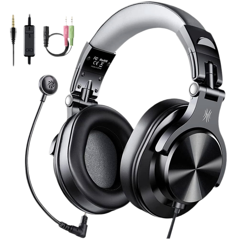 Oneodio Wired Gaming Headset Gamer 3.5mm Over-Ear Gaming Headphones With Detachable Microphone For PC Computer PS4 Xbox