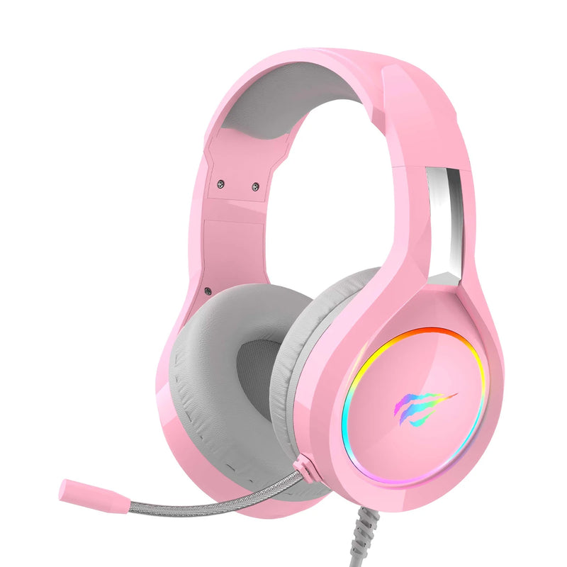 Headset Gamer Havit Gamenote H2232d RGB Rosa