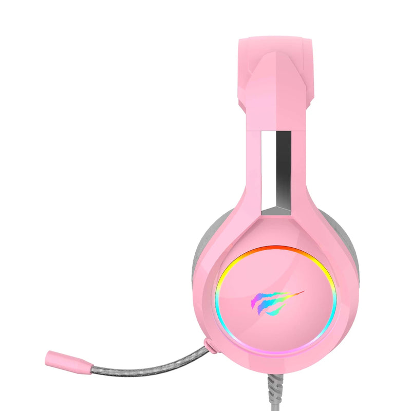 Headset Gamer Havit Gamenote H2232d RGB Rosa