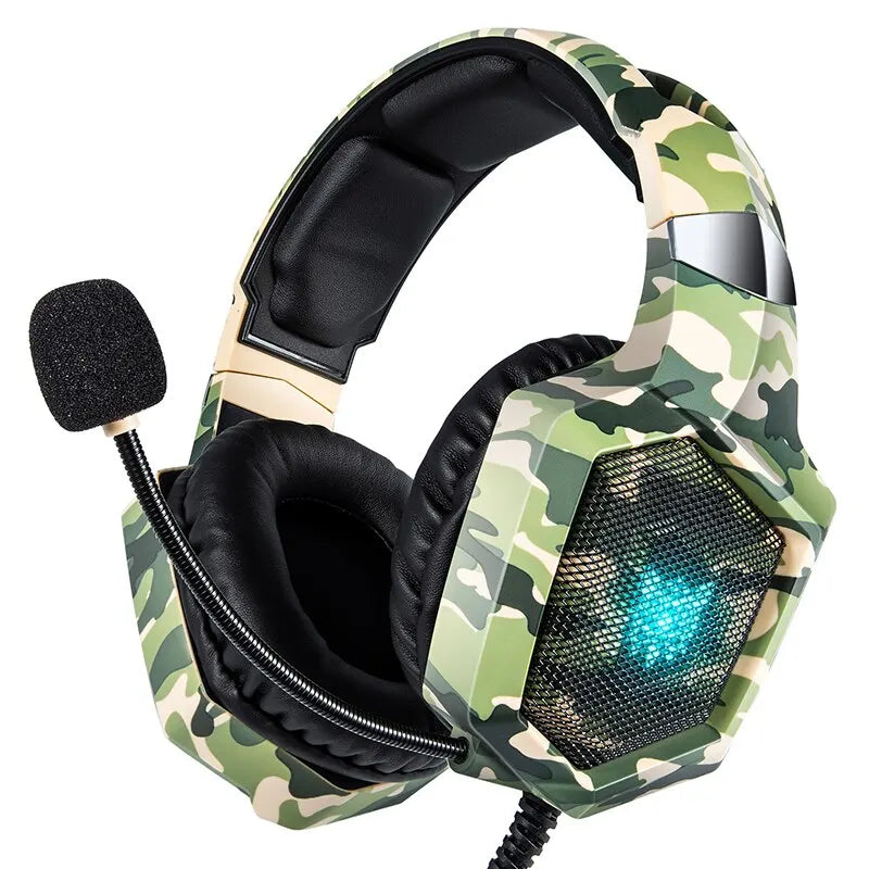 ONIKUMA Wired Stereo Gaming Headphones With Mic LED Lights for Gamer Headset